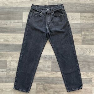 32x30 VTG 90s Gap Easy Fit Jeans Men’s Faded Black Denim Tapered Leg Baggy USA